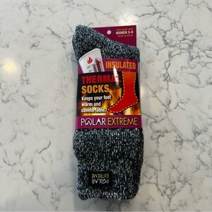 NEW Polar Extreme Thermal Socks Gray Insulated Woman’s Size 5-9